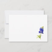 Bluebonnetフローラオン白結婚サンキューカード サンキューカード (裏面)