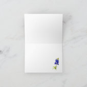 Bluebonnetフローラオン白結婚サンキューカード サンキューカード (内部)