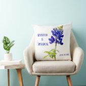 Bluebonnetフローラオン結婚ホワイト クッション (椅子)