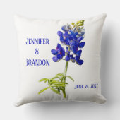 Bluebonnetフローラオン結婚ホワイト クッション (裏面)