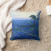 Bluebonnetランドスケープ(Cacti付き) クッション (ブランケット)