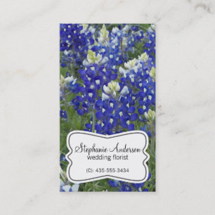 Bluebonnet分野によっては花屋の名刺が開花します 名刺