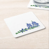 Bluebonnet野生の花、テキサス州の花 スクエアペーパーコースター (アングル)