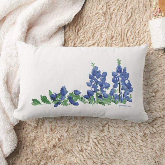 Bluebonnet野生の花、テキサス州の花 ランバークッション (ブランケット)