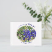 Bluebonnet 「テキサス州の誰かが私を愛している」ポストカード ポストカード (スタンド正面)