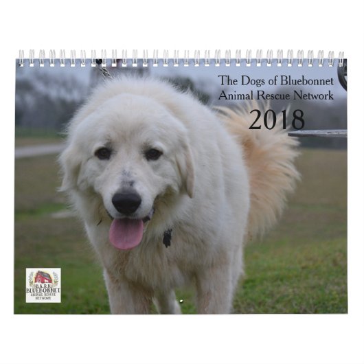 Bluebonnet 2018のカレンダーの犬 カレンダー (カバー)