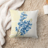 Bluebonnet 4オン黄淡い色の色 クッション (ブランケット)