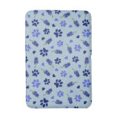 Bluebonnet Dog Bowl Mat -テキサス州食べ物を与えズマット バスマット (正面縦)