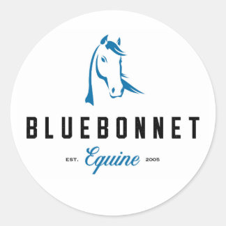 Bluebonnet Equine Stickers ラウンドシール