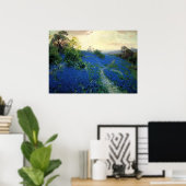 Bluebonnet Field、Julian Onderdonk絵画の ポスター (ホームオフィス)