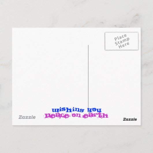 Bluebonnet Fieldsの平和 ポストカード (裏面)