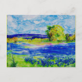 Bluebonnet Fieldsの平和 ポストカード (正面)