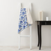 Bluebonnet Floral Pattern Blue and White シェルパブランケット (インサイチュ)