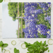 Bluebonnet Flowers in the Country Art Kitchen キッチンタオル (折り畳み)