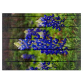 Bluebonnetsおよび木製のまな板 カッティングボード (正面)