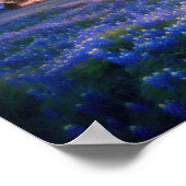 BluebonnetsのファイルSunset with Barn and Tree ポスター (角)