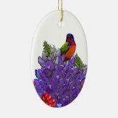 Bluebonnetsの色彩の鮮やかな旗布 セラミックオーナメント (右)