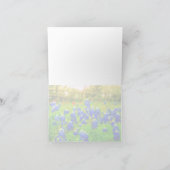 Bluebonnetsエレガント春の結婚式ありがとうございます サンキューカード (内部)