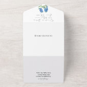 Bluebonnetsテキサス州ブルーフローラ結婚写真 オールインワン招待状 (外側)