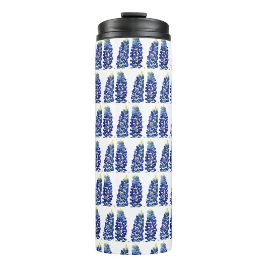 Bluebonnetsテキサス州花ワイルドフラワーウォータカラー タンブラー (正面)