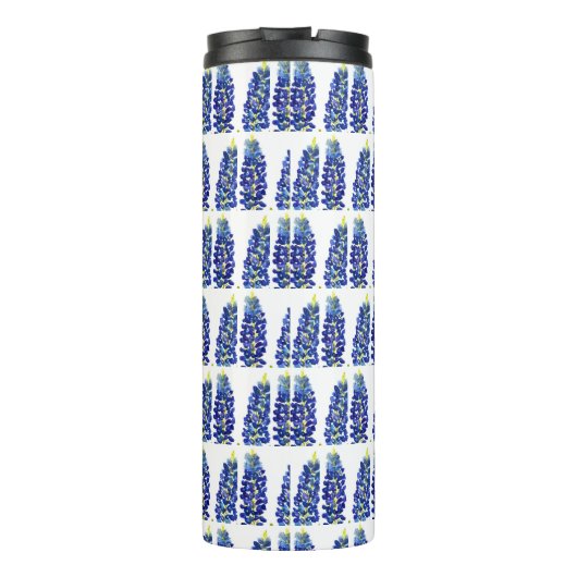 Bluebonnetsテキサス州花ワイルドフラワーウォータカラー タンブラー (裏面)