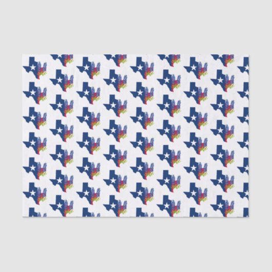 Bluebonnetsテキサス州花ワイルドフラワーウォータカラー 薄葉紙 (正面)