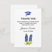 Bluebonnetsフローラ卒業ありがとう エンクロージャーカード (正面/裏面)