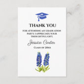 Bluebonnetsフローラ卒業ありがとう エンクロージャーカード (正面)