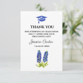 Bluebonnetsフローラ卒業ありがとう エンクロージャーカード (スタンド正面)