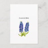 Bluebonnetsフローラ卒業ありがとう エンクロージャーカード (裏面)