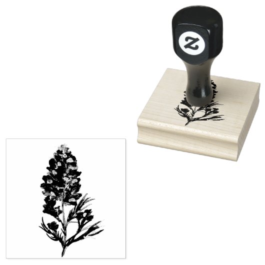 Bluebonnetsフローラ素朴ヴィンテージクラフトアートかわいい ラバースタンプ (押印)