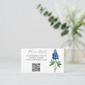 Bluebonnets水彩花結婚フローラ エンクロージャーカード (スタンド正面)