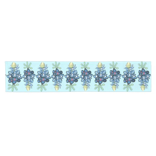 Bluebonnets ショートテーブルランナー (横)