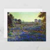 Bluebonnets at Late Afterns, La Grange, Ca ポストカード (正面/裏面)