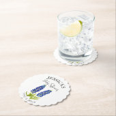 Bluebonnets Flowers Texas Baby Shower Girl ペーパーコースター (インサイチュ)