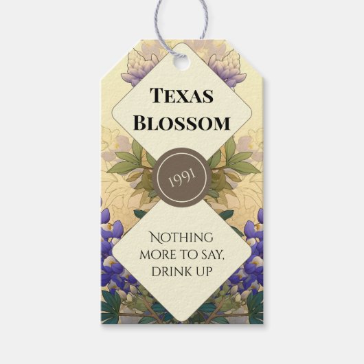 Bluebonnets of Texas Bottle Label Set ギフトタグ (正面)