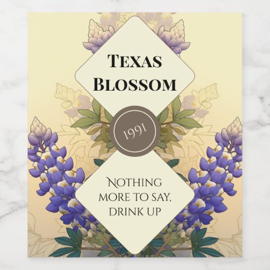 Bluebonnets of Texas Bottle Label Set ワインラベル (シングルラベル)