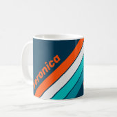 Bluebottle Echo Stripes with Name コーヒーマグカップ (正面左)