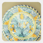 Bluedash' Delftware charger, Lambeth陶器 スクエアシール (正面)
