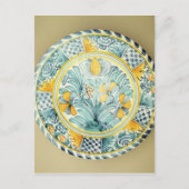 Bluedash' Delftware charger, Lambeth陶器 ポストカード (正面)