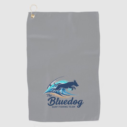 BLUEDOG SURF FISHING TEAM ゴルフタオル (正面)