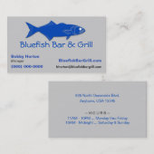 Bluefishのバー及びグリルの名刺 名刺 (正面/裏面)