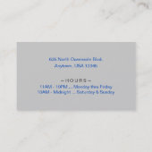 Bluefishのバー及びグリルの名刺 名刺 (裏面)