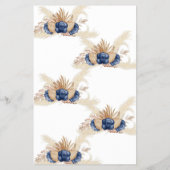 BlueFlowerブライダルシャワーゲームカードの場所 チラシ (裏面)