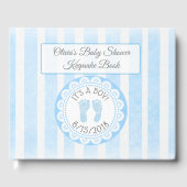 BlueFootprintの赤ちゃんシャワーゲストブック ゲストブック (正面)