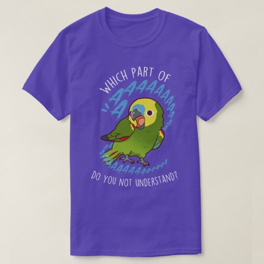 BlueFronted Amazon Parrot Aaaa Tシャツ (デザイン正面)