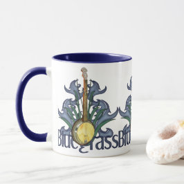 Bluegrassのバンジョーのデザインのマグ マグカップ