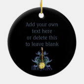 Bluegrassのバンジョーのパーソナライズなオーナメント セラミックオーナメント (裏面)