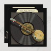 Bluegrassのバンジョーのパーティーかイベントの招待状 招待状 (正面/裏面)