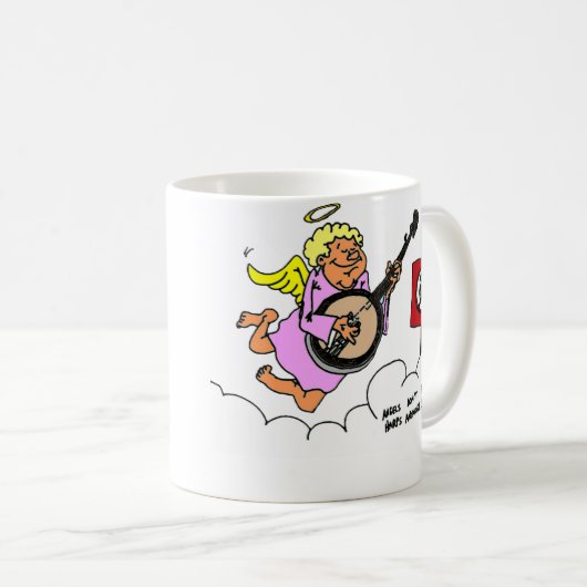 Bluegrassのバンジョーのユーモア コーヒーマグカップ (正面右)